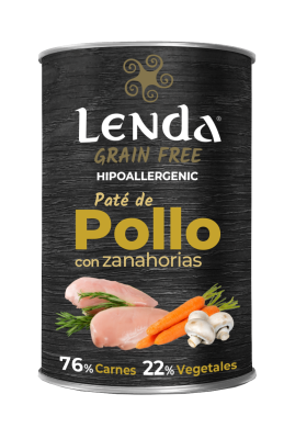 Paté de pollo con zanahoria 400gr ( Sin cereales )